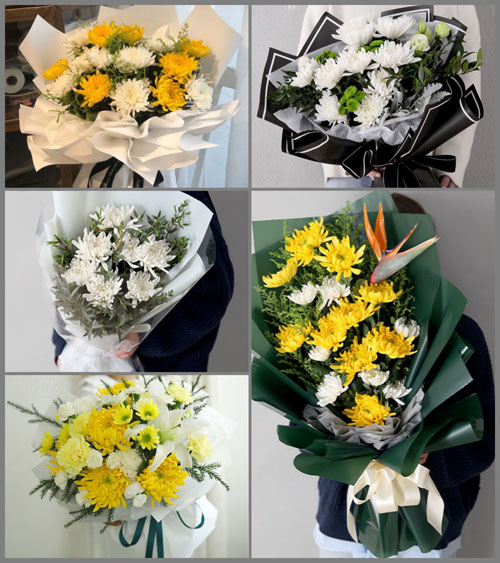 浙江省丽水松阳县竹源乡白事花束代送